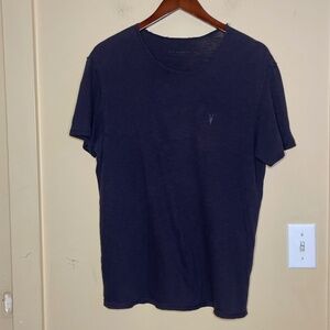 All Saints Navy Blue Men's Shirt